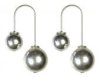 HULTQUIST Ohrstecker: versilbert mit 2 Kugeln