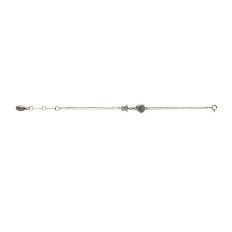 HULTQUIST Armband: versilbert mit Doppelkette