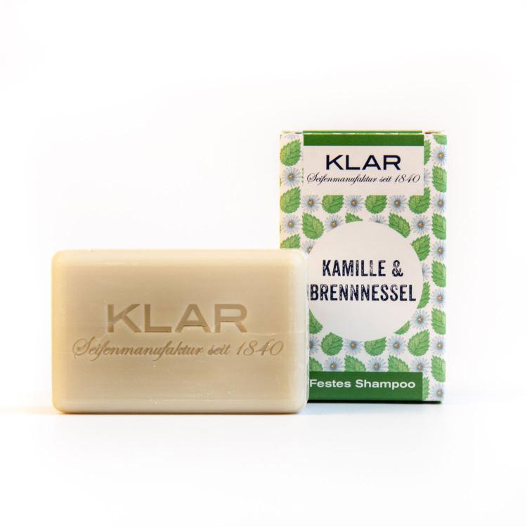 Klar festes Shampoo Kamille & Brennnessel
