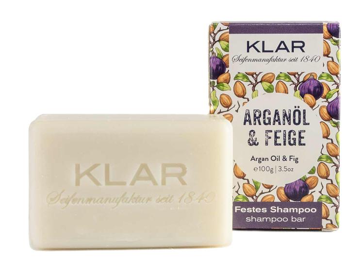 Klar festes Shampoo Argan & Feige