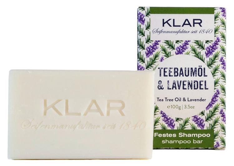 Klar festes Shampoo Teebaumöl & Lavendel